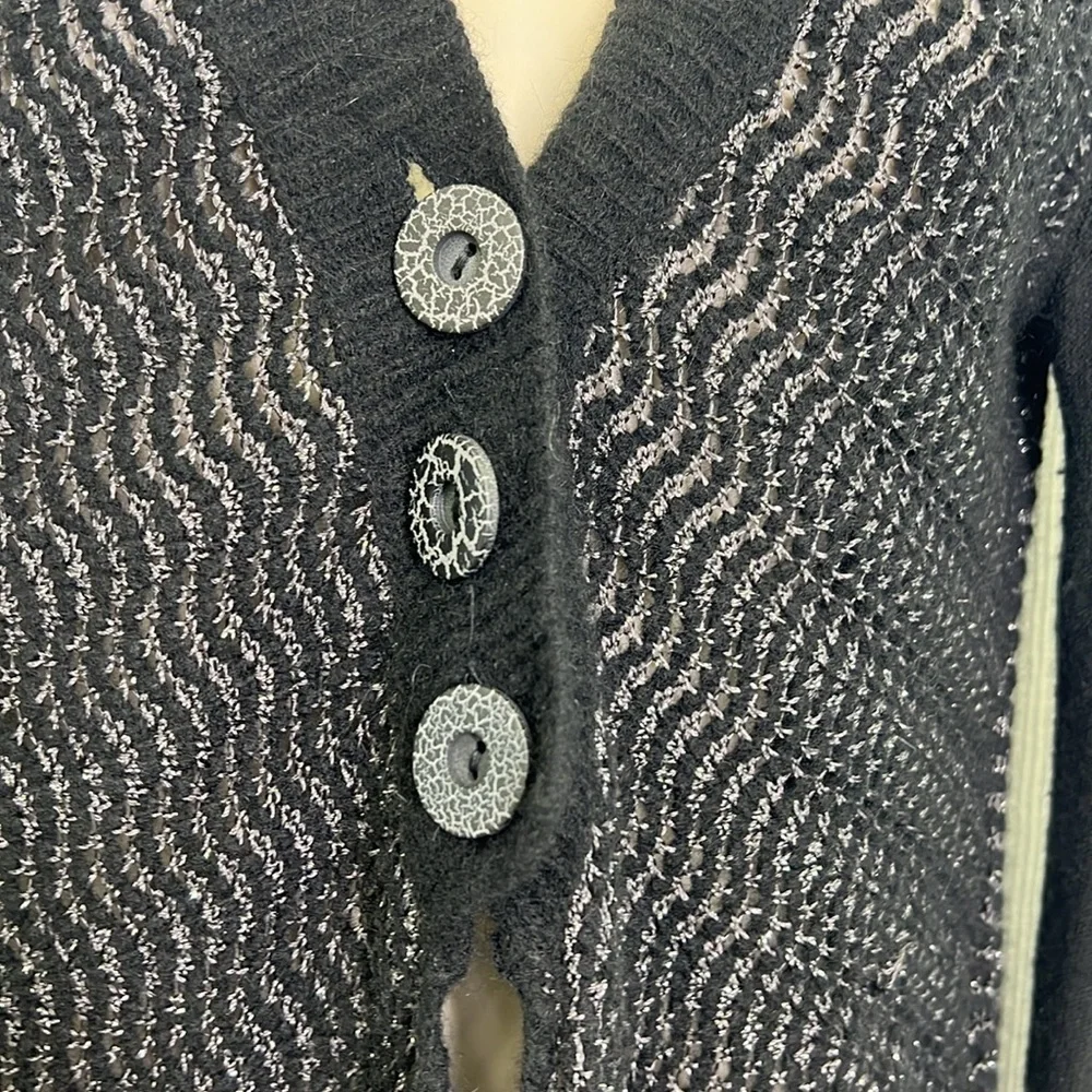 Free People - Willow Caroline Metallic Wool Angora Knot Cardigan Size XS